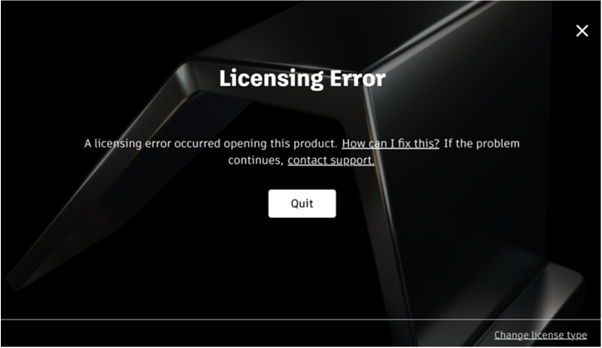 Licensing Error-2