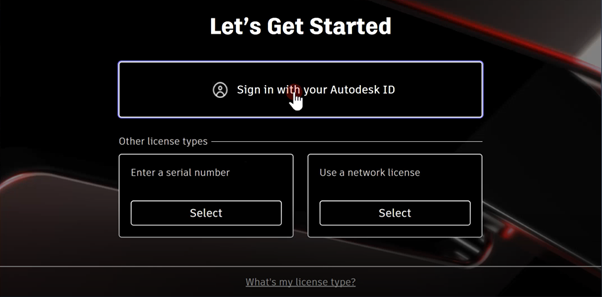 sign in with your autodesk id