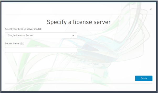 specify a license server
